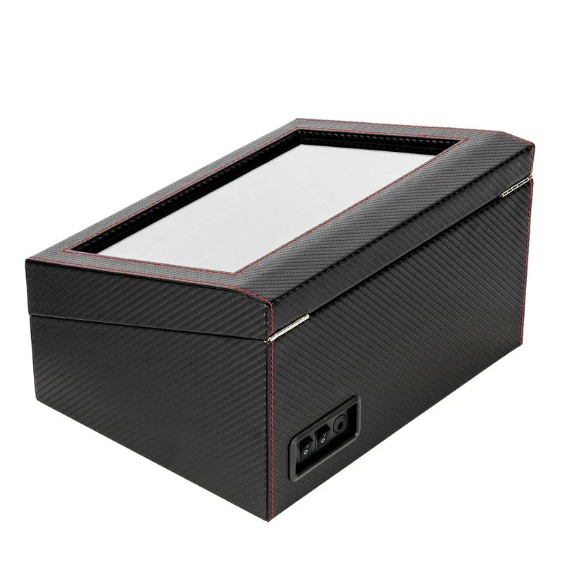 4+6 automatic watch winder with carbon fiber PU leather – ROLF Watches