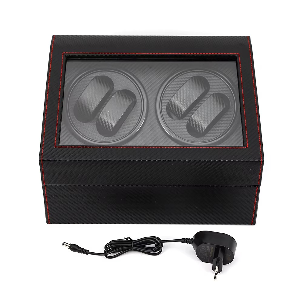 4+6 automatic watch winder with carbon fiber PU leather – ROLF Watches