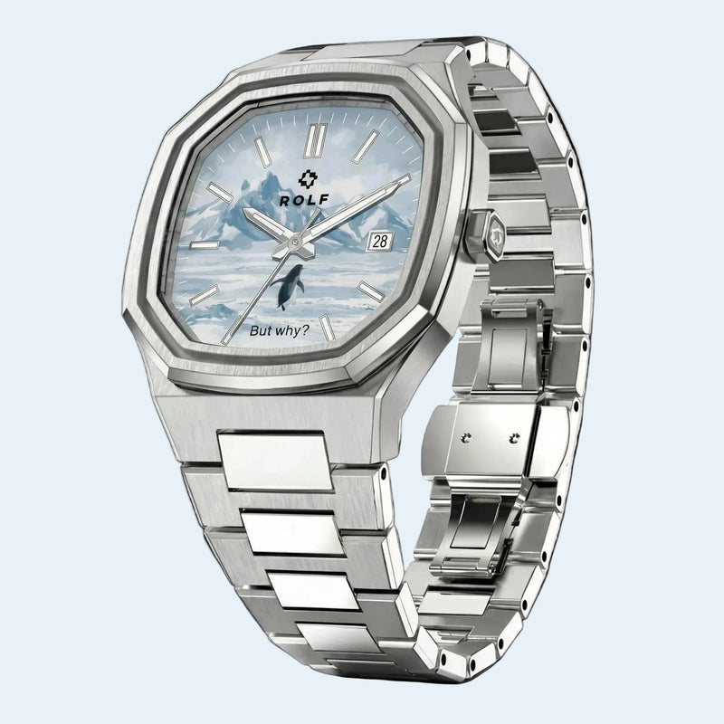 ROLF But Why limited edition art watch - surrealist penguin dial