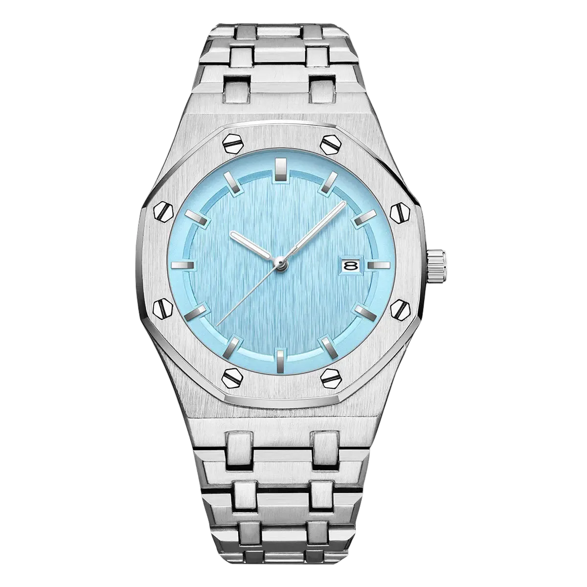 luminous hands men's watch