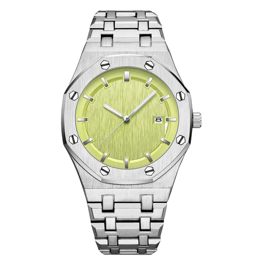 men's 40mm quartz watch date display