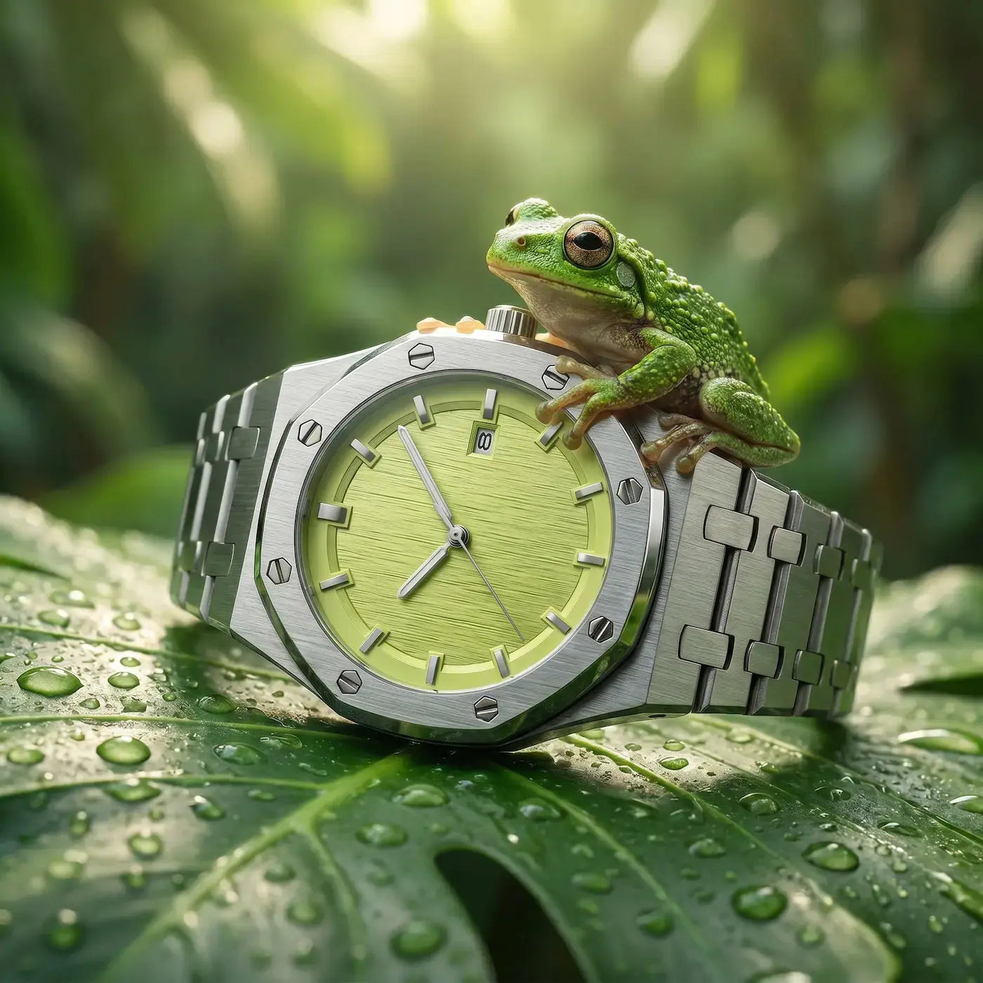 octagonal watch 3 ATM water resistant