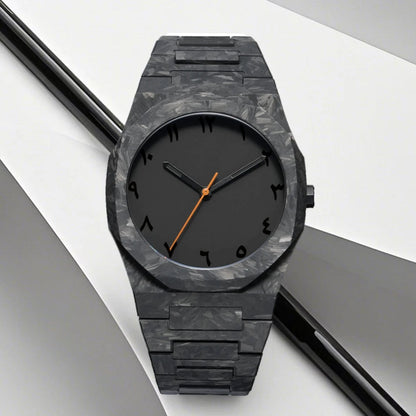 ROLF Sheikh Zahir men's dress watch - bold black dial design