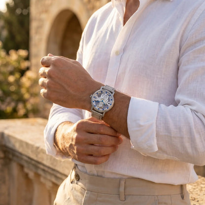 ROLF Baldwin IV men's dress watch - clean minimal silver dial
